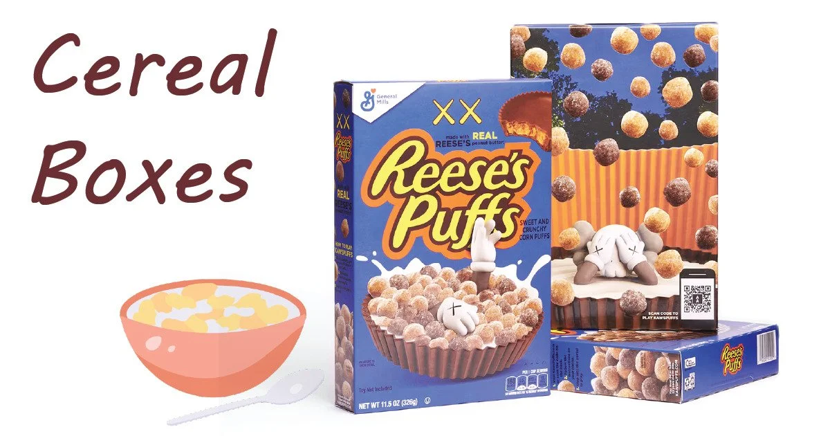 Custom cereal box with personalized branding, vibrant colors, and high-quality packaging designed for food brands and promotional use.