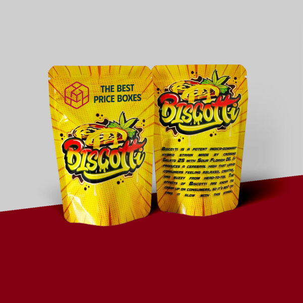 Custom Printed Biscotti Mylar Bags