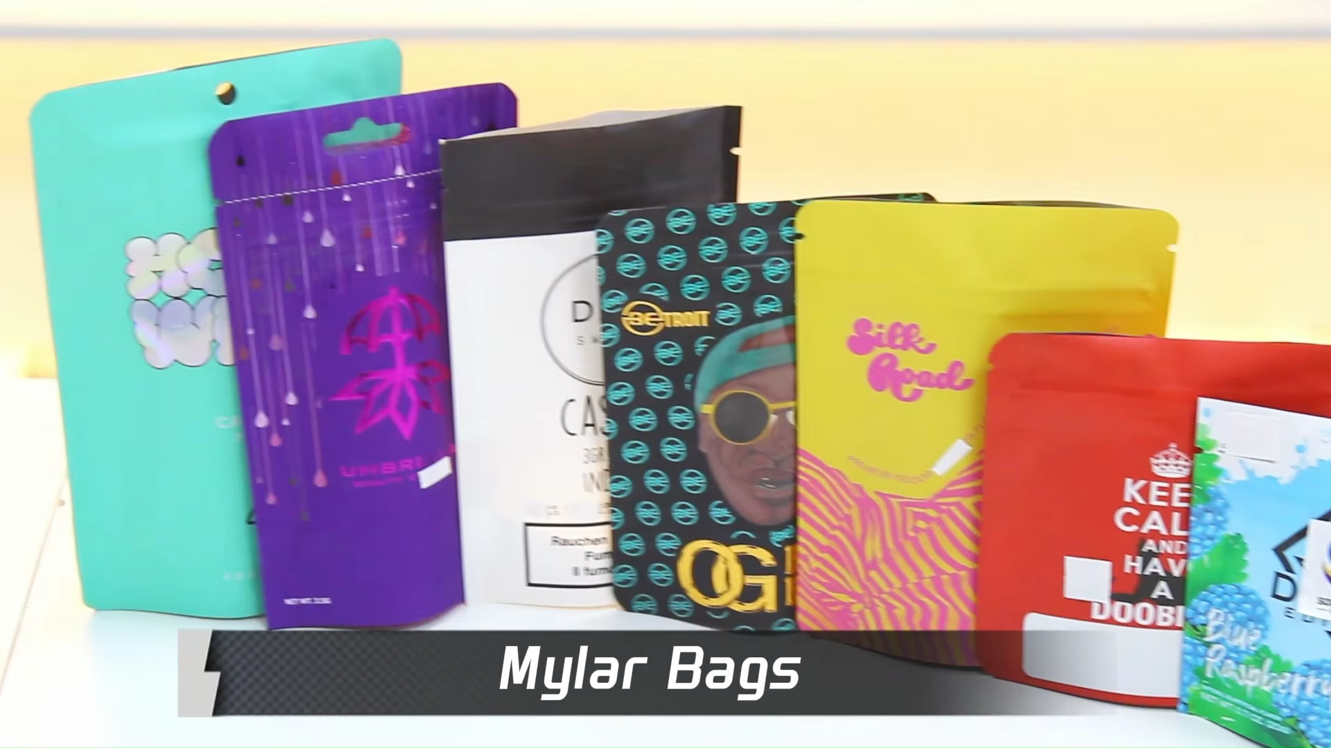 Custom mylar packaging bag showcasing final premium packaging options for a sleek and professional look.