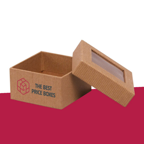 Custom printed Kraft Window Boxes