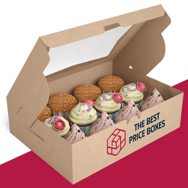 Customize Kraft Cupcake Boxes