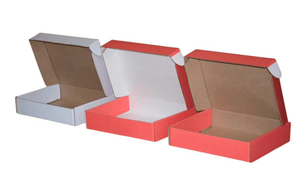 Custom mailer box with branding and secure packaging design.