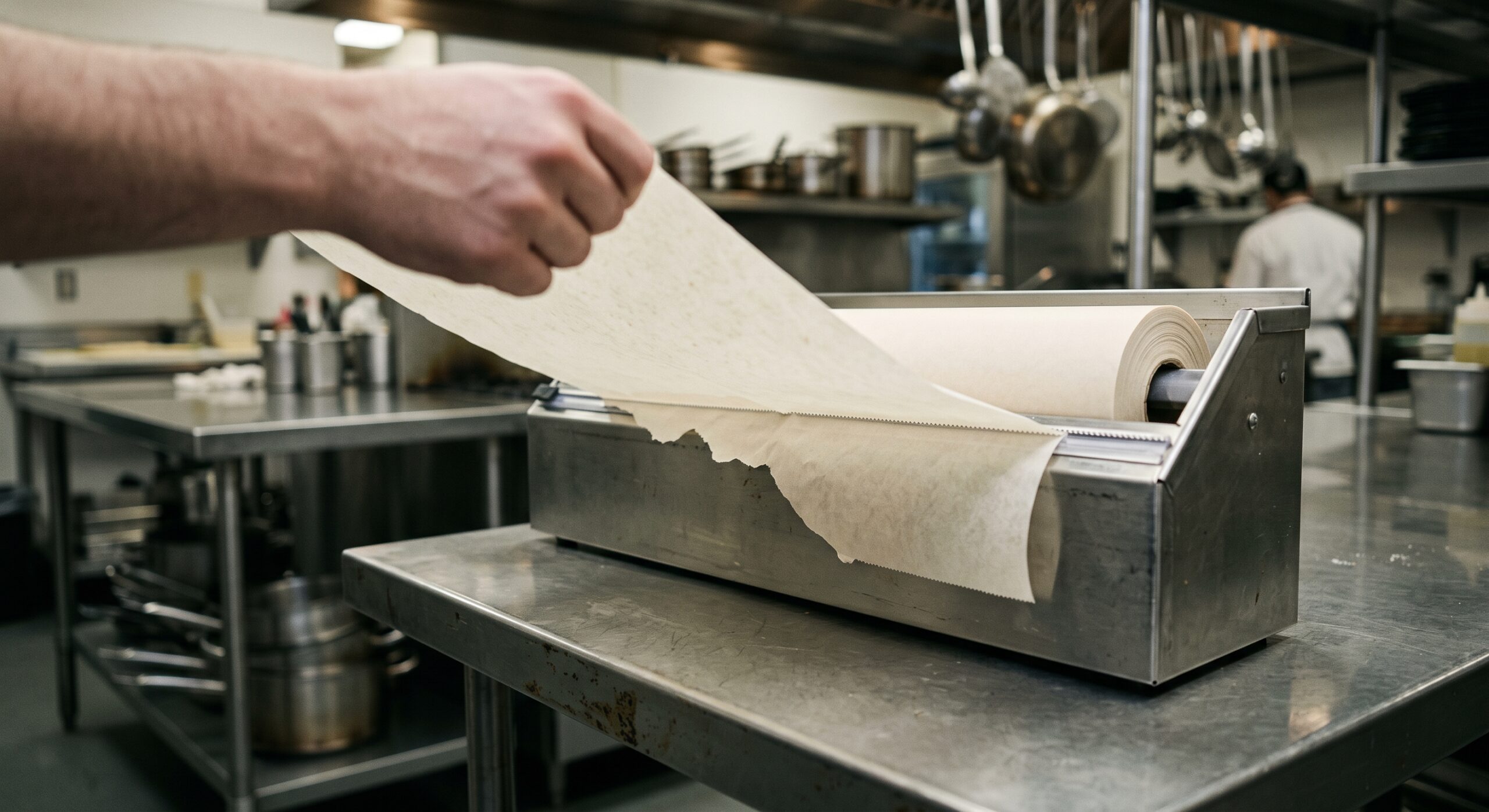 Butter paper roll dispenser for commercial kitchen use - The Best Price Boxes