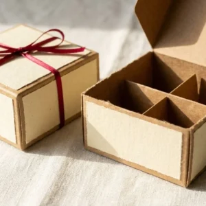 Custom Candy Packaging, closed and open view in butter cream, bulk and wholesale with no minimum order