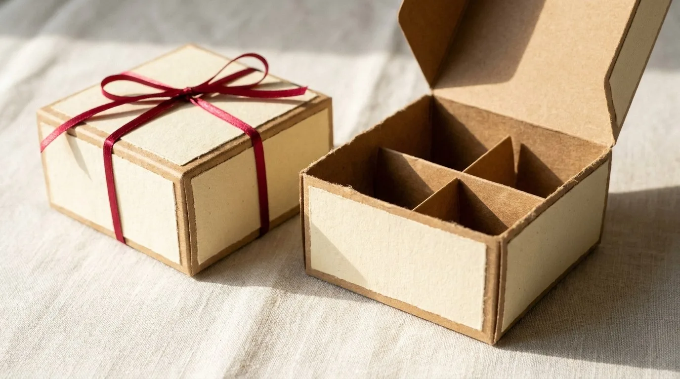 Custom Candy Packaging, closed and open view in butter cream, bulk and wholesale with no minimum order