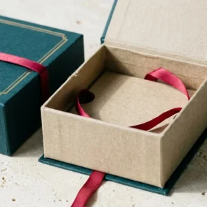 Custom CBD Gummies Boxes, closed and open view in deep teal, bulk and wholesale with no minimum order
