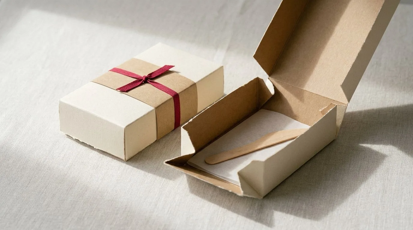 Custom Cheese paper, closed and open view in butter cream, bulk and wholesale with no minimum order