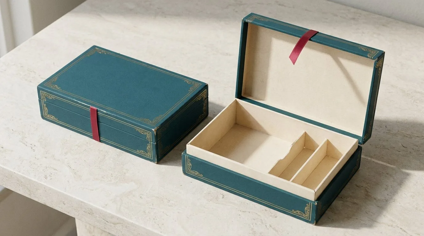 Custom Cigar Boxes, closed and open view in deep teal, bulk and wholesale with no minimum order