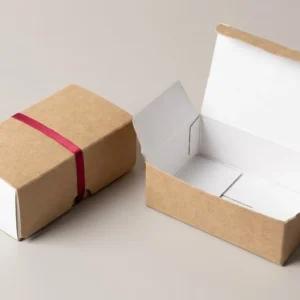 Custom Dietary Supplement Packaging, closed and open view in natural kraft and white, bulk and wholesale with no minimum order