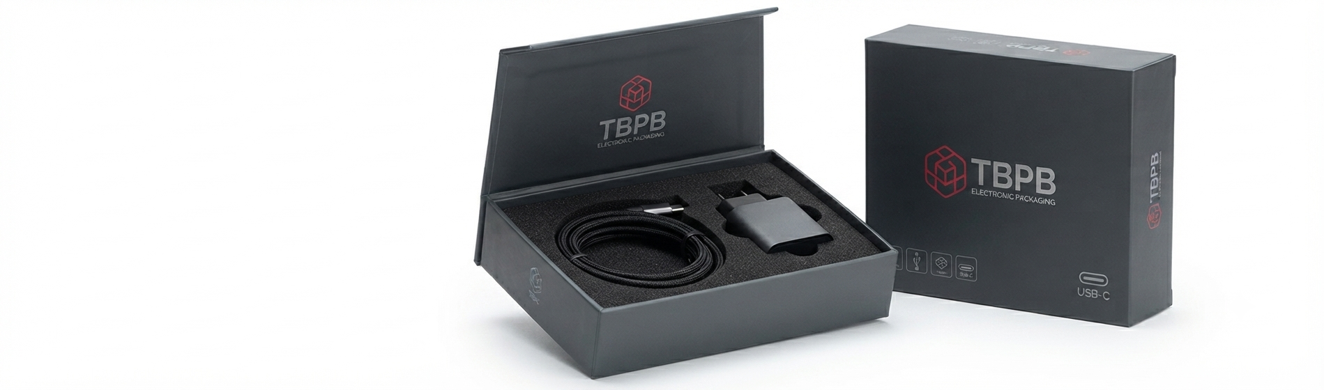 Custom electronics packaging box with foam insert