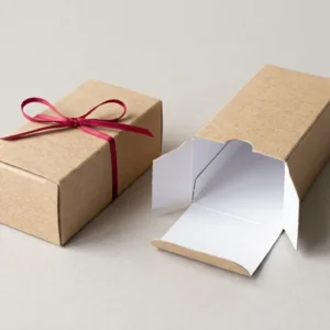 Custom Eye Drop Boxes, closed and open view in natural kraft and white, bulk and wholesale with no minimum order