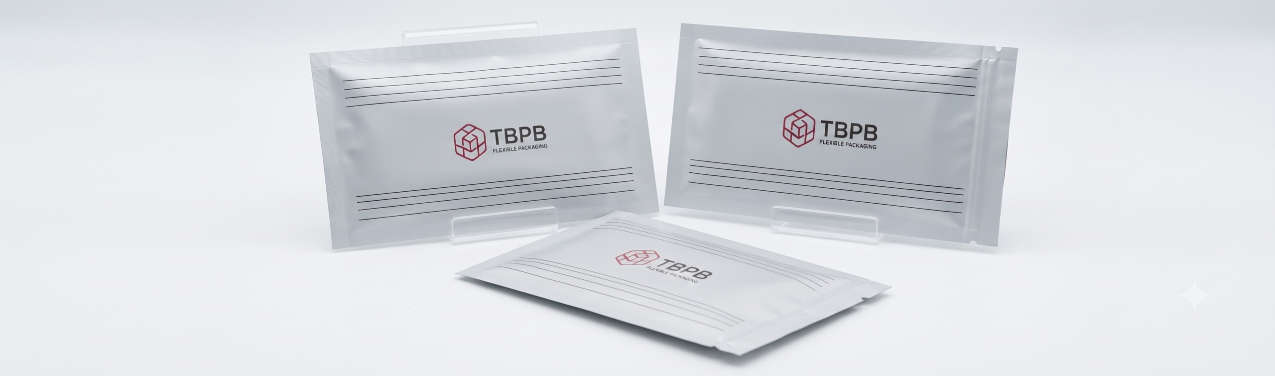 Custom flat three side seal foil pouch