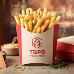 Custom french fry scoop box