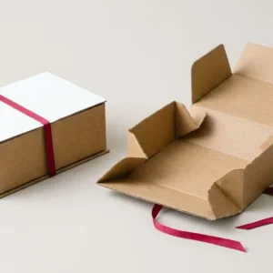 Custom Research Diagnostic Boxes, closed and open view in natural kraft and white, bulk and wholesale with no minimum order