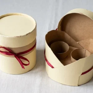 Custom Restaurant Coffee Cups, closed and open view in butter cream, bulk and wholesale with no minimum order