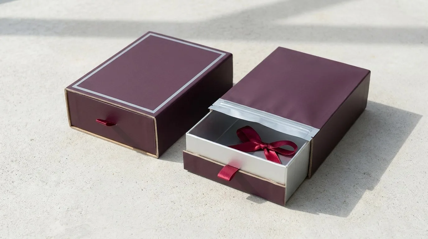 Custom THC Vape Boxes, closed and open view in deep plum, bulk and wholesale with no minimum order