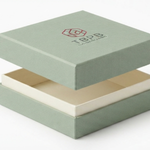 Custom two-piece rigid box with lift-off lid