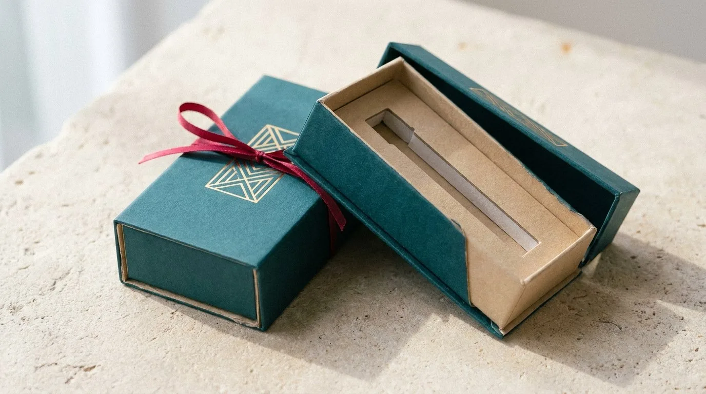 Custom Vape Boxes, closed and open view in deep teal, bulk and wholesale with no minimum order