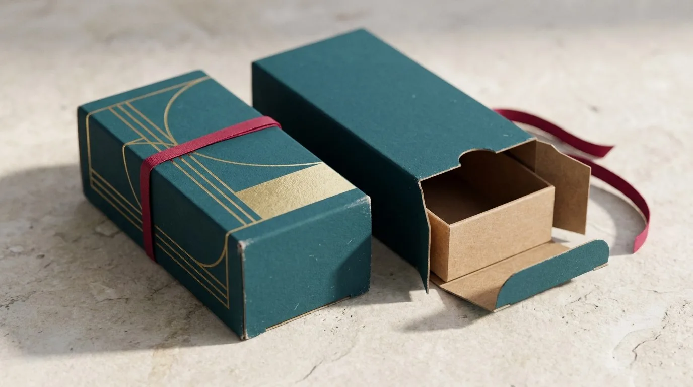 Custom Vape Juice Boxes, closed and open view in deep teal, bulk and wholesale with no minimum order