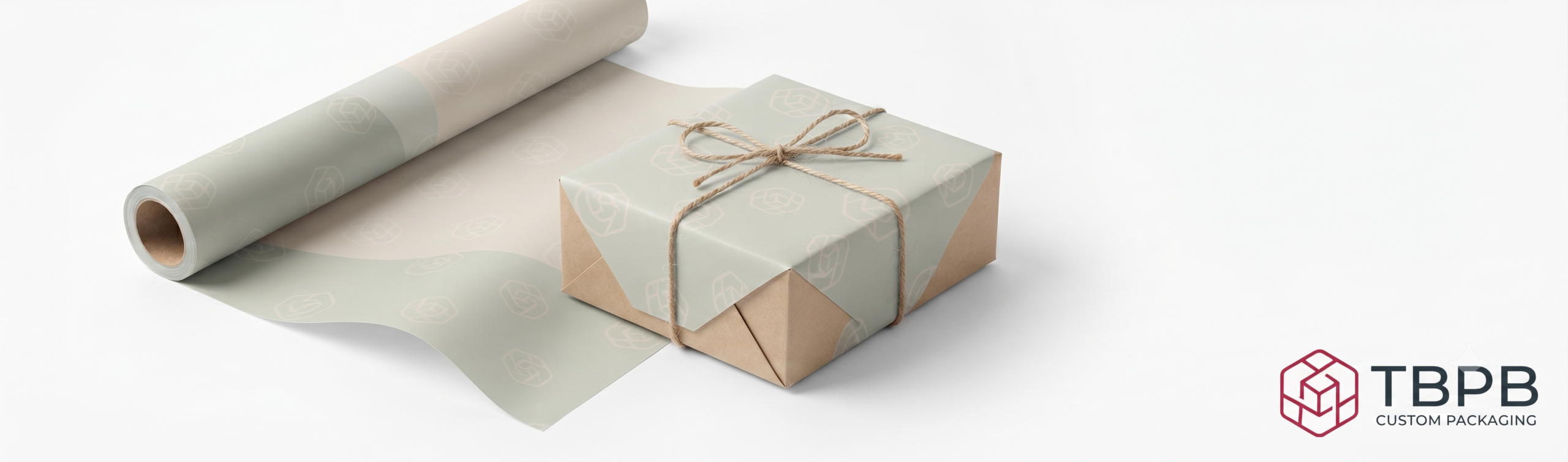 Custom printed wrapping paper with logo