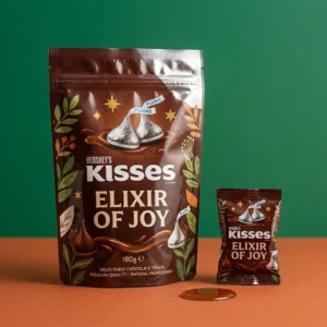 kisses chocolate pouch