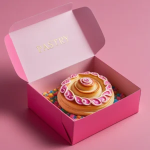 pink pastry boxes